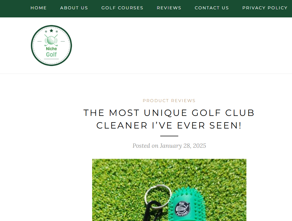 Niche Golf Review - "unique golf club cleaner"